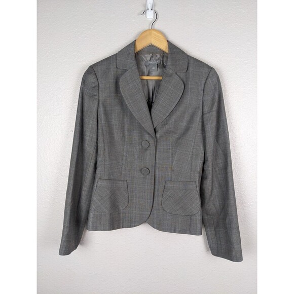 Ann Taylor Jackets & Blazers - Ann Taylor Wool Blazer Jacket Brown Gray 2XS Lined